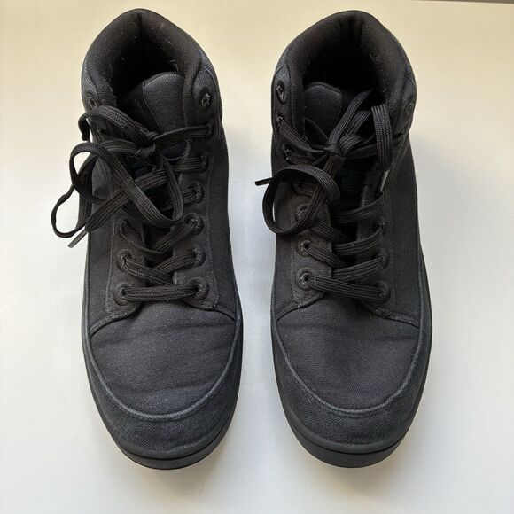 Allbirds Women’s Size 9 Mid Canvas Pacer Sneaker All Black Ankle Casual Lace Up - Picture 5 of 10